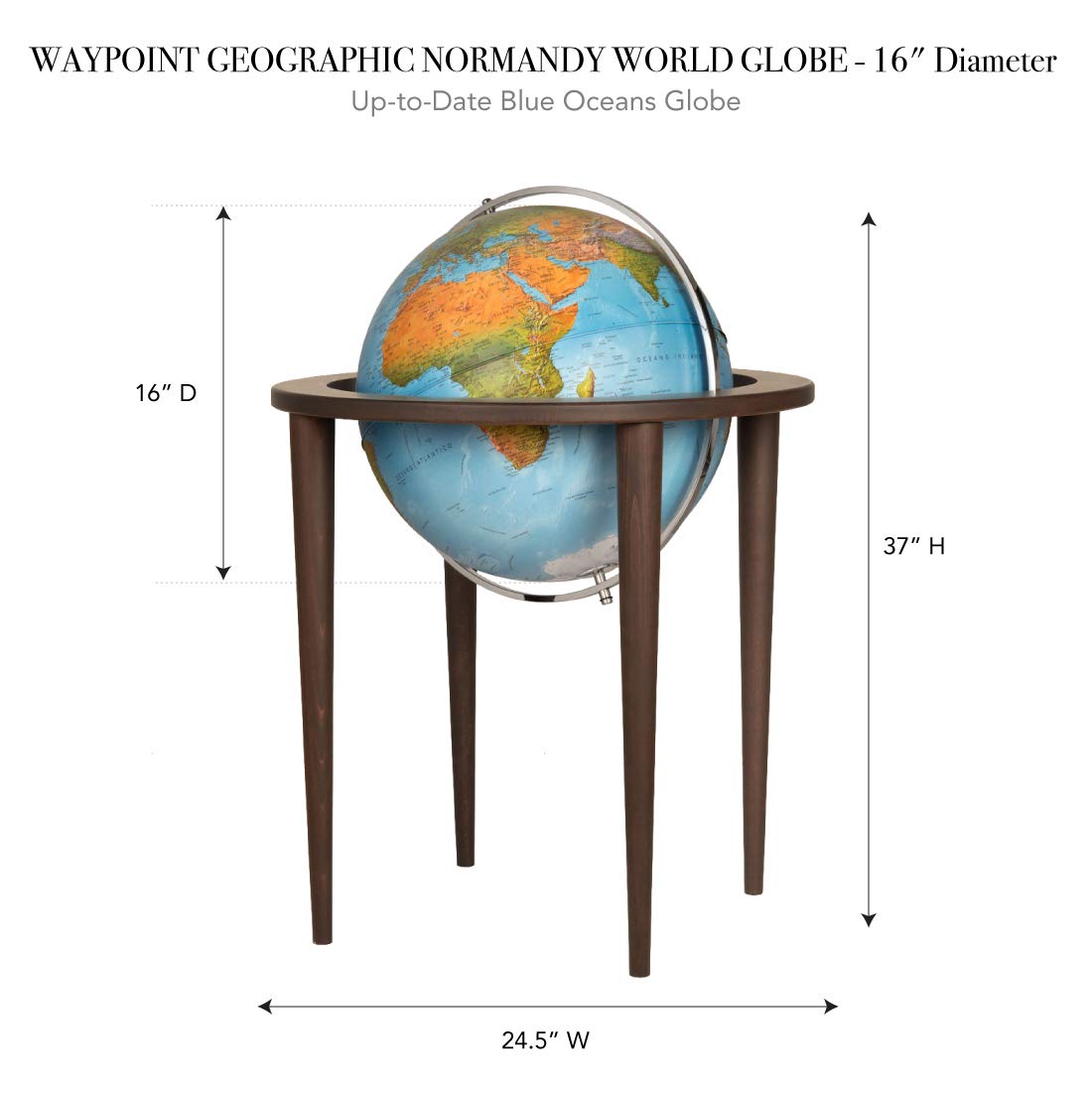 Amazon.com: Waypoint Geographic Normandy Globe, 16” Decorative